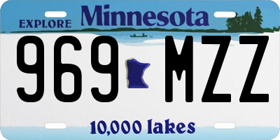 MN license plate 969MZZ