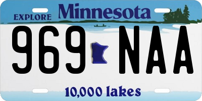 MN license plate 969NAA