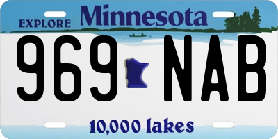 MN license plate 969NAB