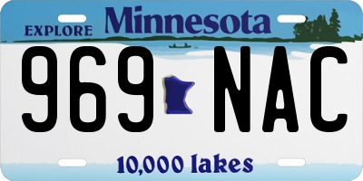 MN license plate 969NAC