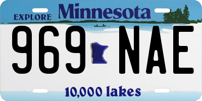 MN license plate 969NAE