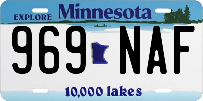 MN license plate 969NAF