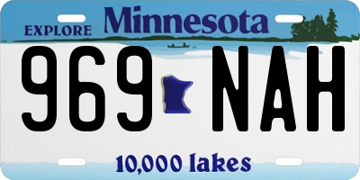 MN license plate 969NAH