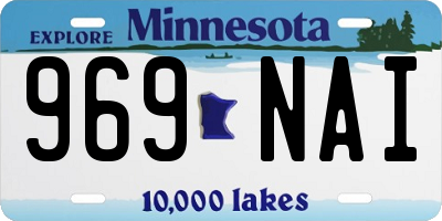 MN license plate 969NAI