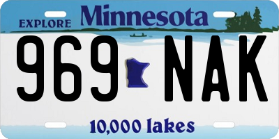 MN license plate 969NAK