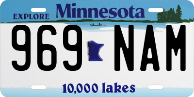 MN license plate 969NAM