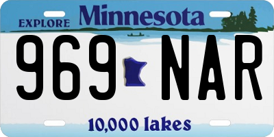 MN license plate 969NAR