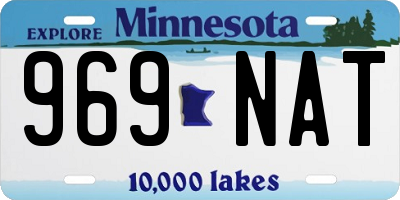 MN license plate 969NAT