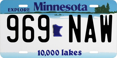 MN license plate 969NAW