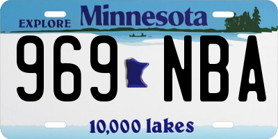 MN license plate 969NBA