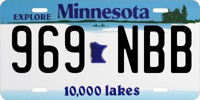 MN license plate 969NBB