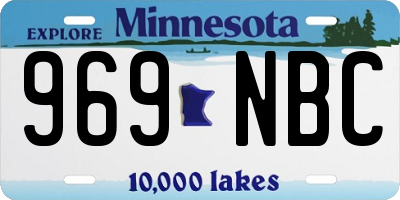 MN license plate 969NBC