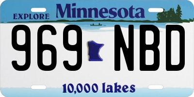 MN license plate 969NBD