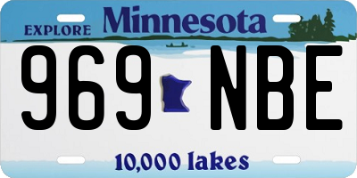MN license plate 969NBE