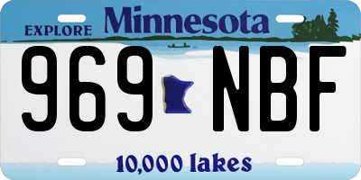 MN license plate 969NBF