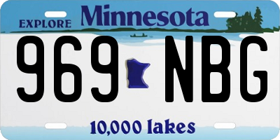 MN license plate 969NBG