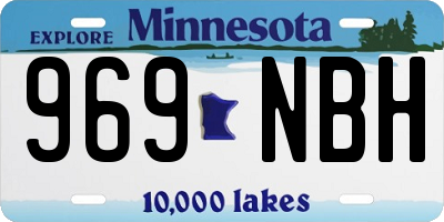 MN license plate 969NBH