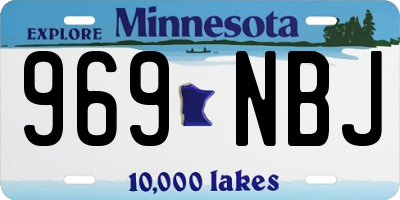 MN license plate 969NBJ