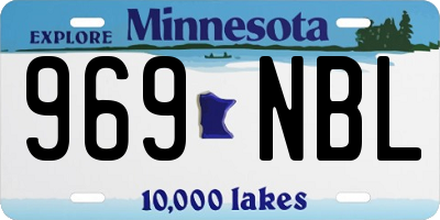 MN license plate 969NBL