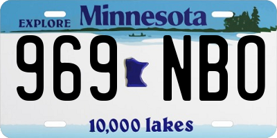 MN license plate 969NBO