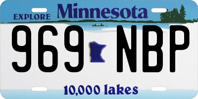 MN license plate 969NBP