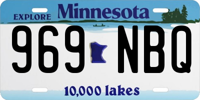 MN license plate 969NBQ
