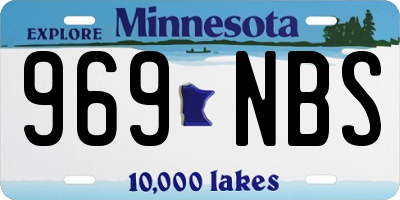 MN license plate 969NBS
