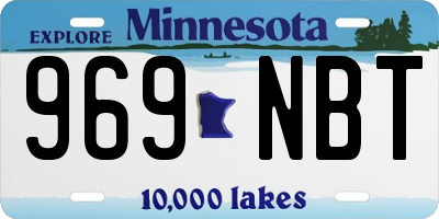 MN license plate 969NBT