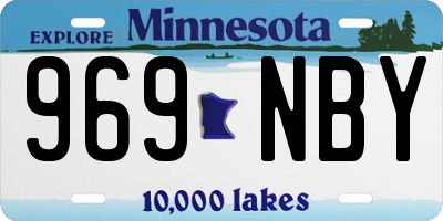 MN license plate 969NBY