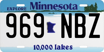 MN license plate 969NBZ