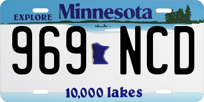 MN license plate 969NCD