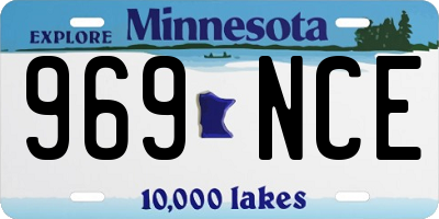 MN license plate 969NCE