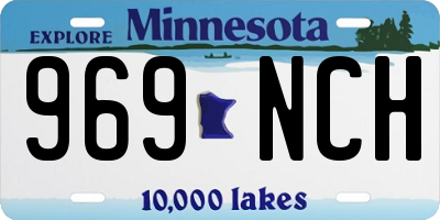 MN license plate 969NCH