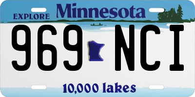 MN license plate 969NCI