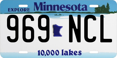 MN license plate 969NCL