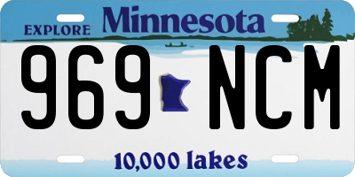 MN license plate 969NCM