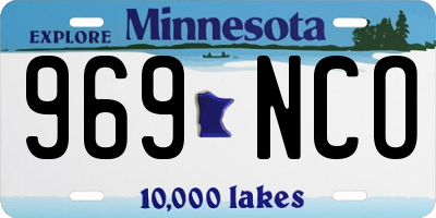 MN license plate 969NCO