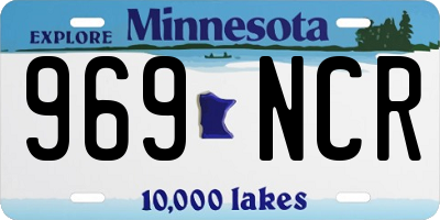 MN license plate 969NCR