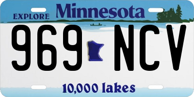 MN license plate 969NCV