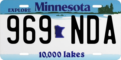 MN license plate 969NDA