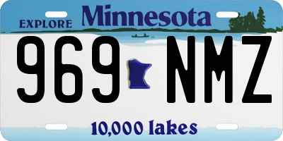 MN license plate 969NMZ
