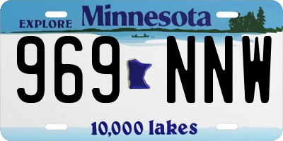 MN license plate 969NNW