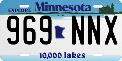 MN license plate 969NNX