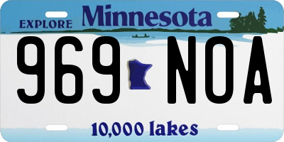 MN license plate 969NOA