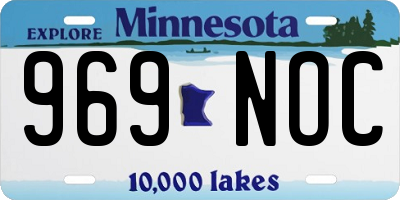 MN license plate 969NOC