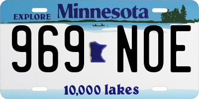 MN license plate 969NOE