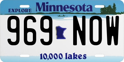 MN license plate 969NOW