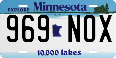 MN license plate 969NOX