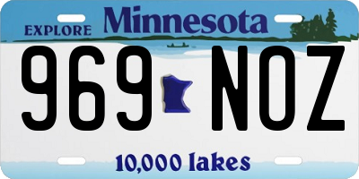 MN license plate 969NOZ