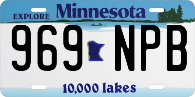 MN license plate 969NPB